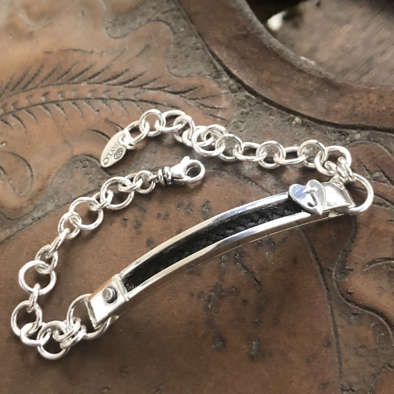 Stirling silver and cubic zirconia double snake chain cremation ashes memorial bracelet. Choice of colour. Pet loss, horse hair 2024 jewellery